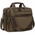 Braune Umhängetasche mit Laptopfach, 15L Kapazität