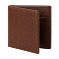 Herren Brieftasche mit Flechtmuster Braun