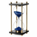 Dekorative Sanduhr Schwarz-Gold 30 Minuten Blau