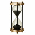 Elegante Sanduhr aus Metall und Glas 30 Minuten Schwarz und Gold