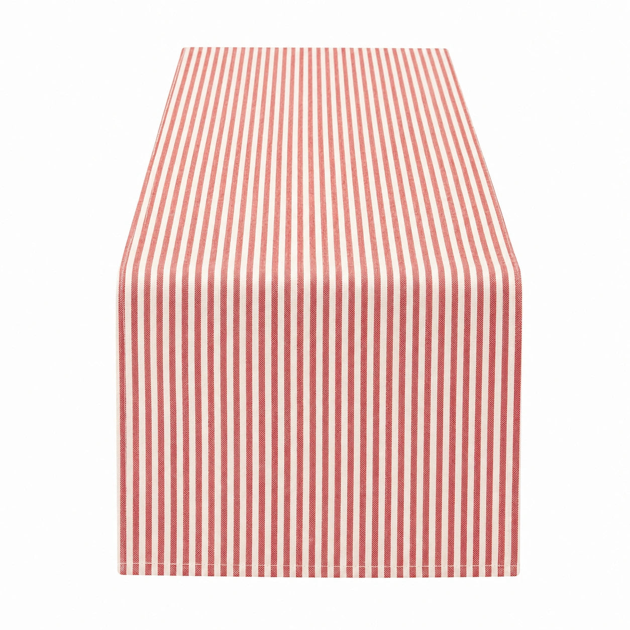 Gestreifter Tischläufer Rot/Weiß 150x40 cm