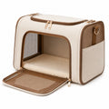 Faltbare Haustiertragetasche Beige und Braun, 50x30x35cm
