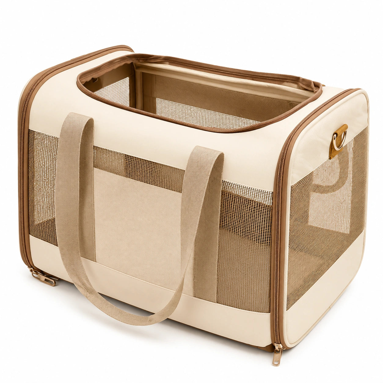 Beige/Braune Tragbare Haustier-Transporttasche für Kleintiere