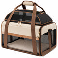 Faltbare Tragetasche für Haustiere Beige/Braun 45x25x30cm