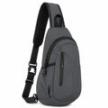 Wasserdichter Sling-Rucksack in Grau mit 5L Kapazität