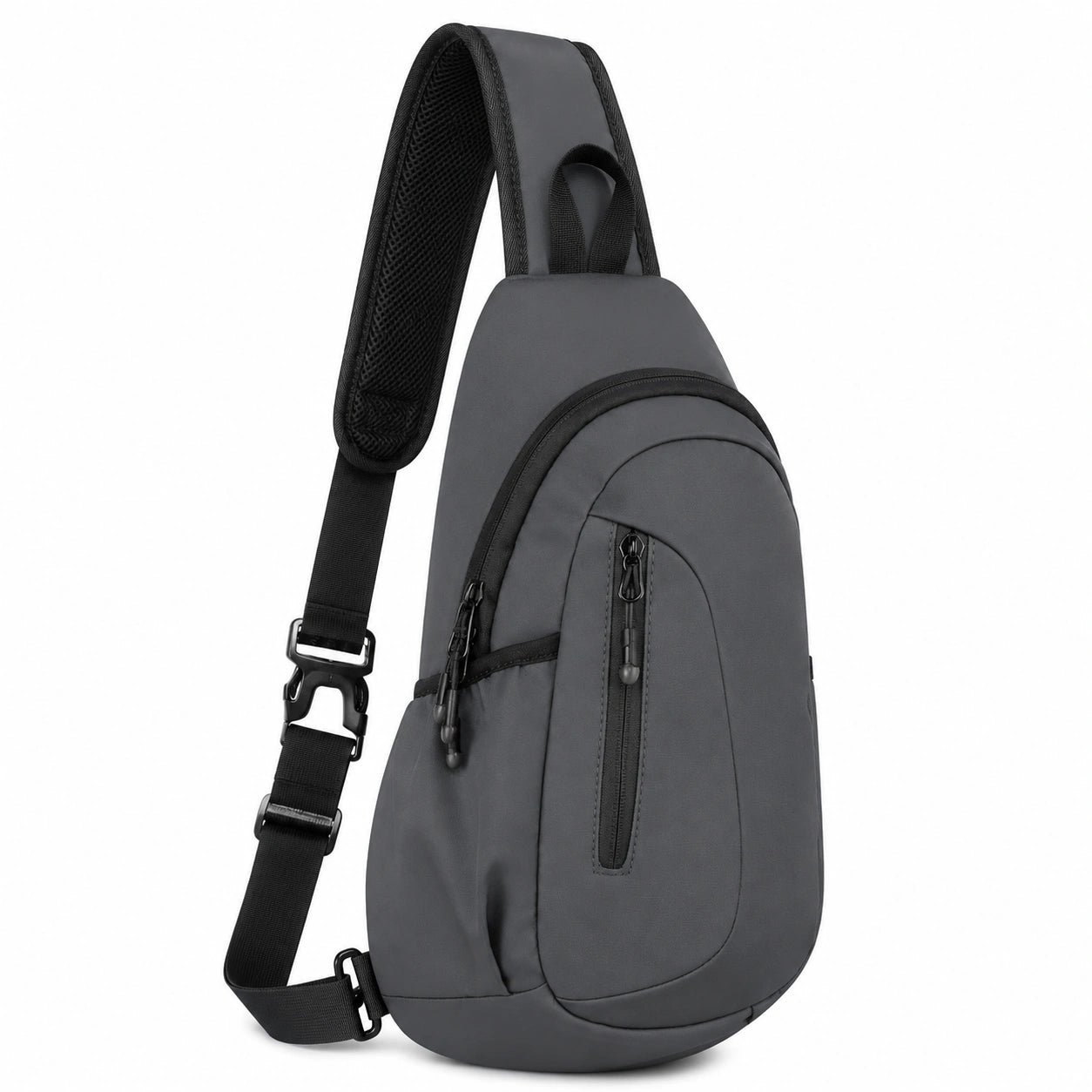 Wasserdichter Sling-Rucksack in Grau mit 5L Kapazität
