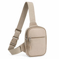 Beige Umhängetasche mit Verstellbarem Gurt